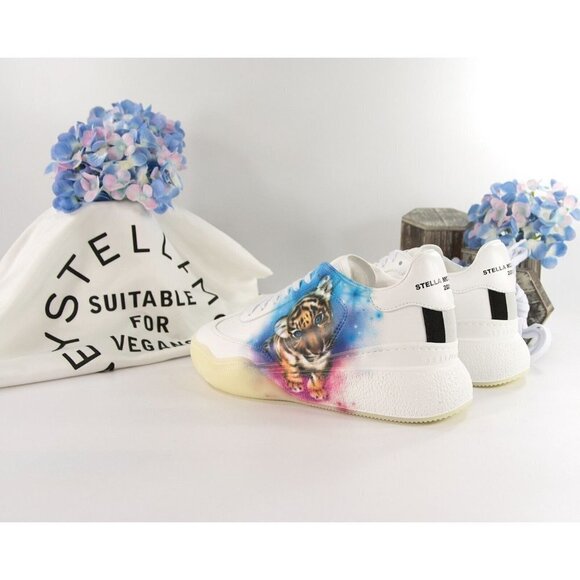 Stella McCarney Tiger Loop Oversize Vegan Alter Leather Sneakers 37 NIB - Picture 6 of 10